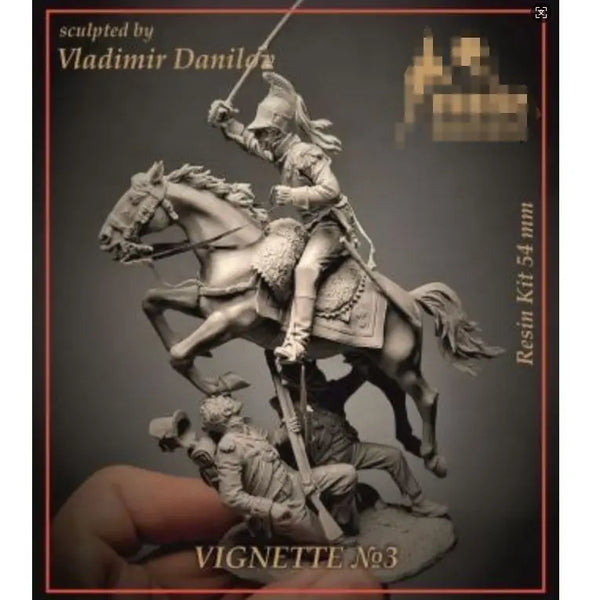 1/32 Napoleonic Cavalry Officer, 2 Figures, Resin Model Figure Kit, Unassembled and Unpainted
