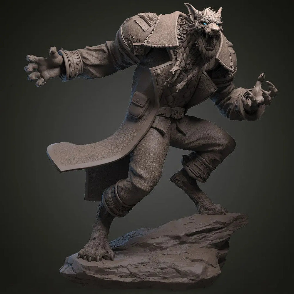 240mm Werewolf Leader, Resin Model Creature Kit, Fantasy Theme, Unassembled and Unpainted
