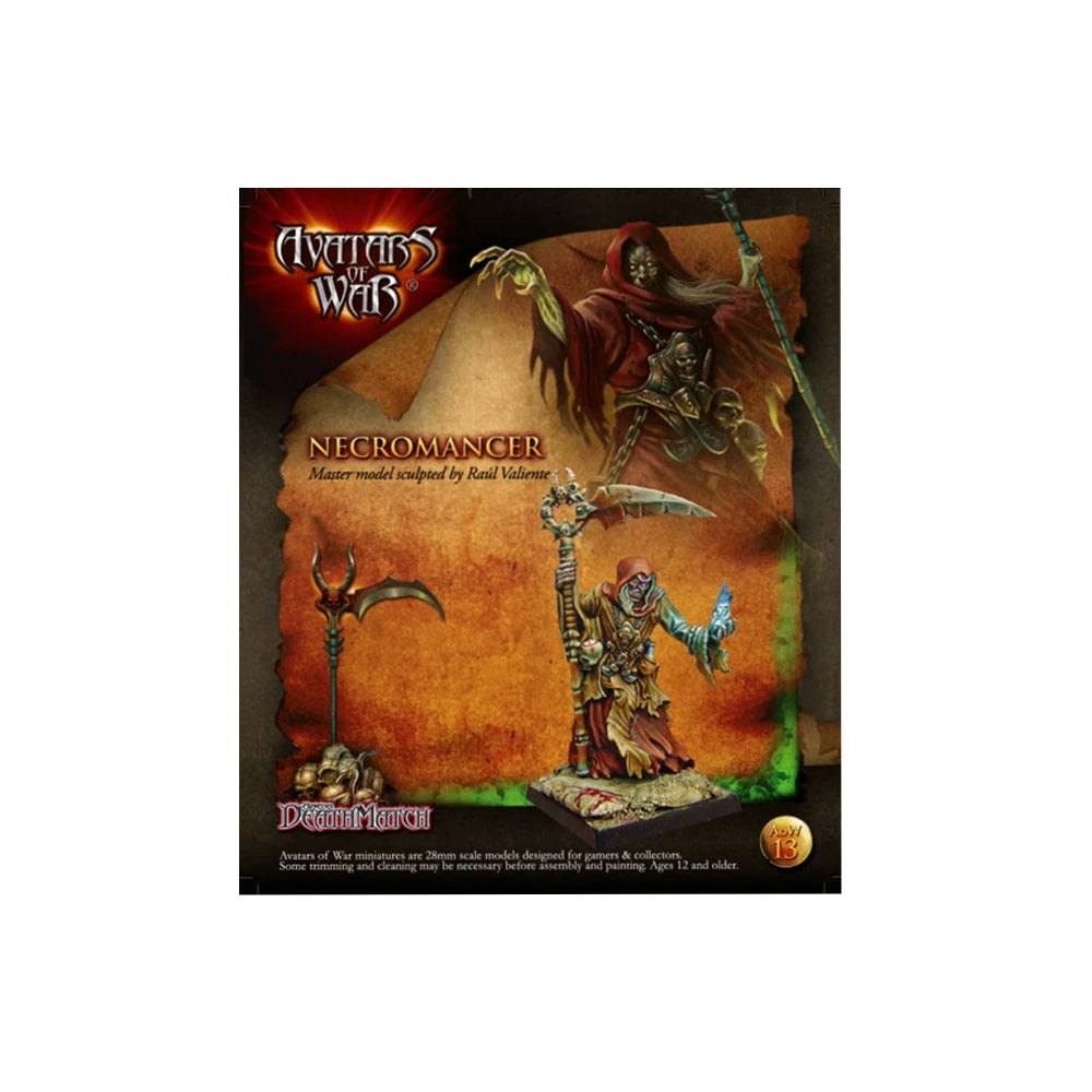 Necromancer, Resin Model Figure Kit, Fantasy Theme, Unassembled and Unpainted
