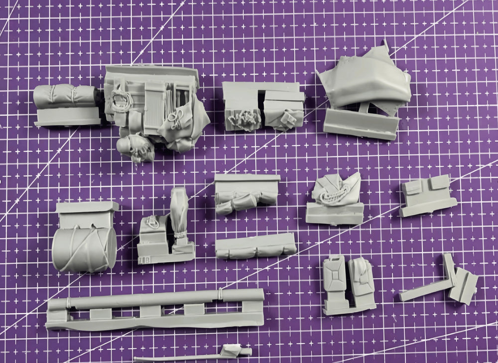 1/35 WWII German Tank Modification, Resin Model Vehicle Kit, Unassembled and Unpainted
