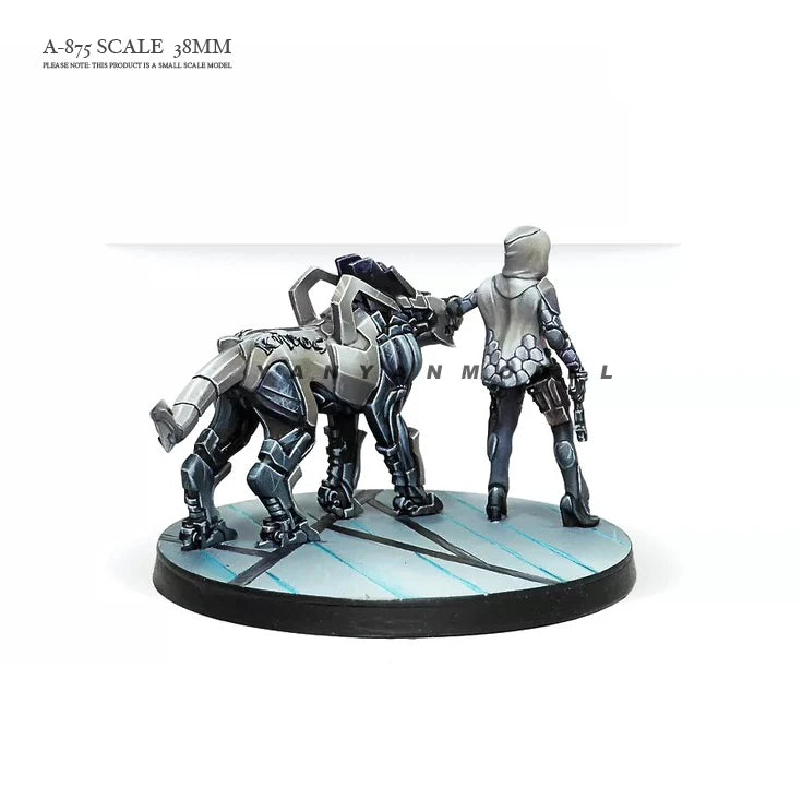 38mm Armored Warriors, 3 Figures, Resin Model Figure Kit, Sci-Fi Theme, Unassembled and Unpainted