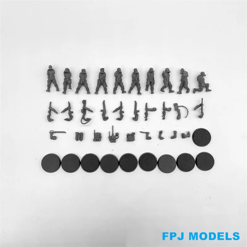 28mm Modern Jungle Fighters, 22 Figures, Resin Model Figure Kit, Unassembled and Unpainted