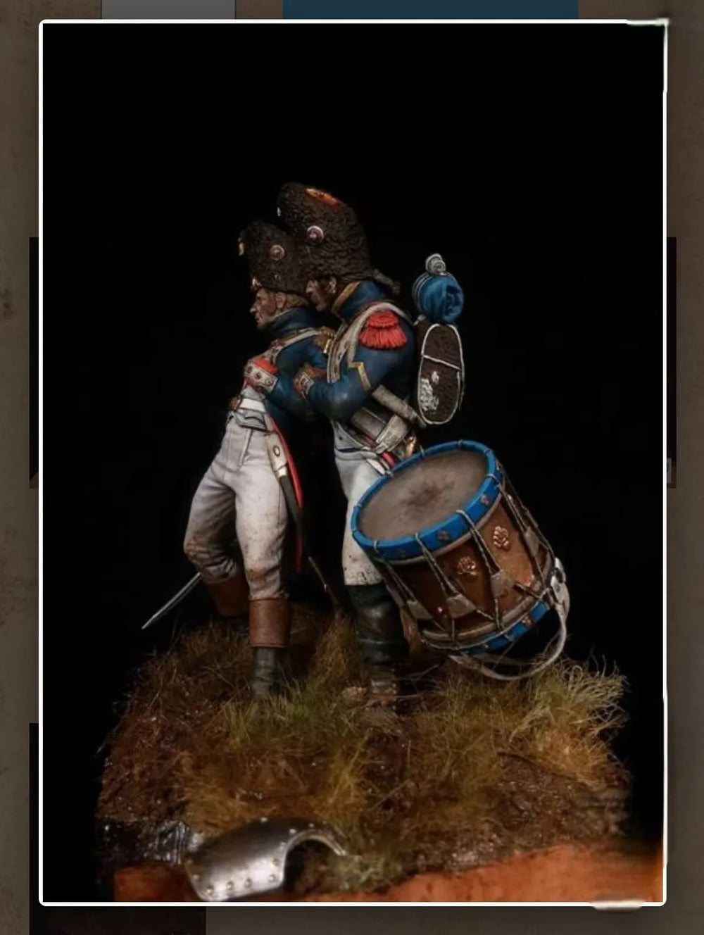 1/24 Napoleonic French Soldiers, 4 Figures, Resin Model Figure Kit, Unassembled and Unpainted