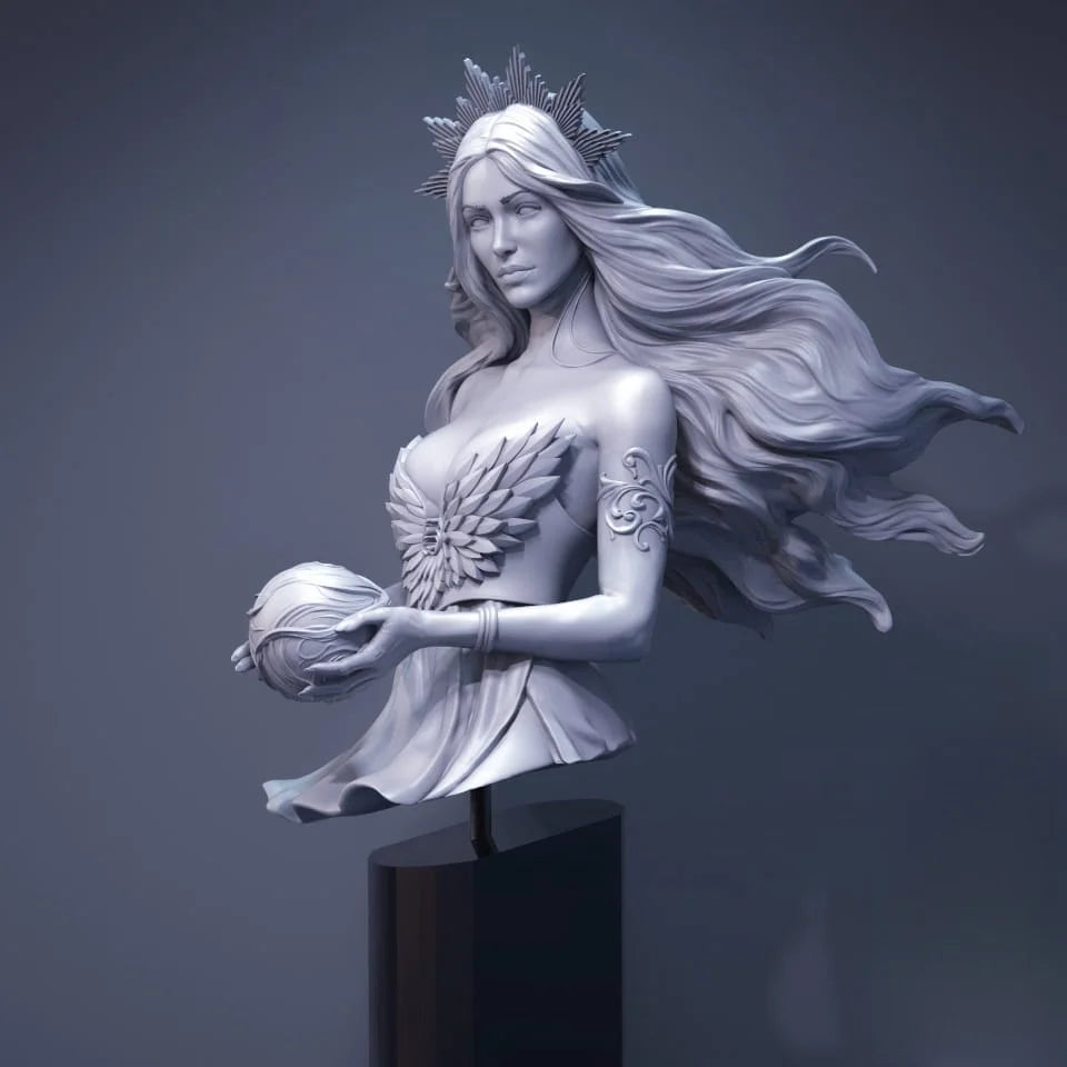 1/10 Fairy Maiden, Resin Model Bust Kit, Fantasy Theme, Unassembled and Unpainted