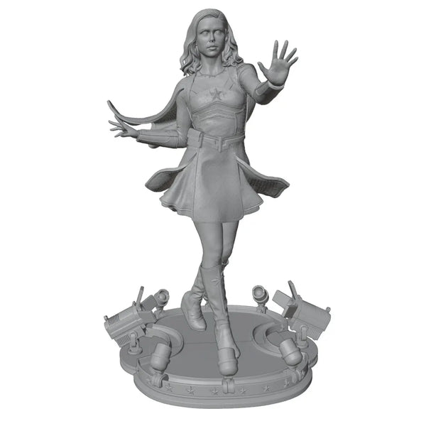75mm Female Character Ornate Base, Resin Model Figure Kit, Fantasy Theme, Unassembled and Unpainted