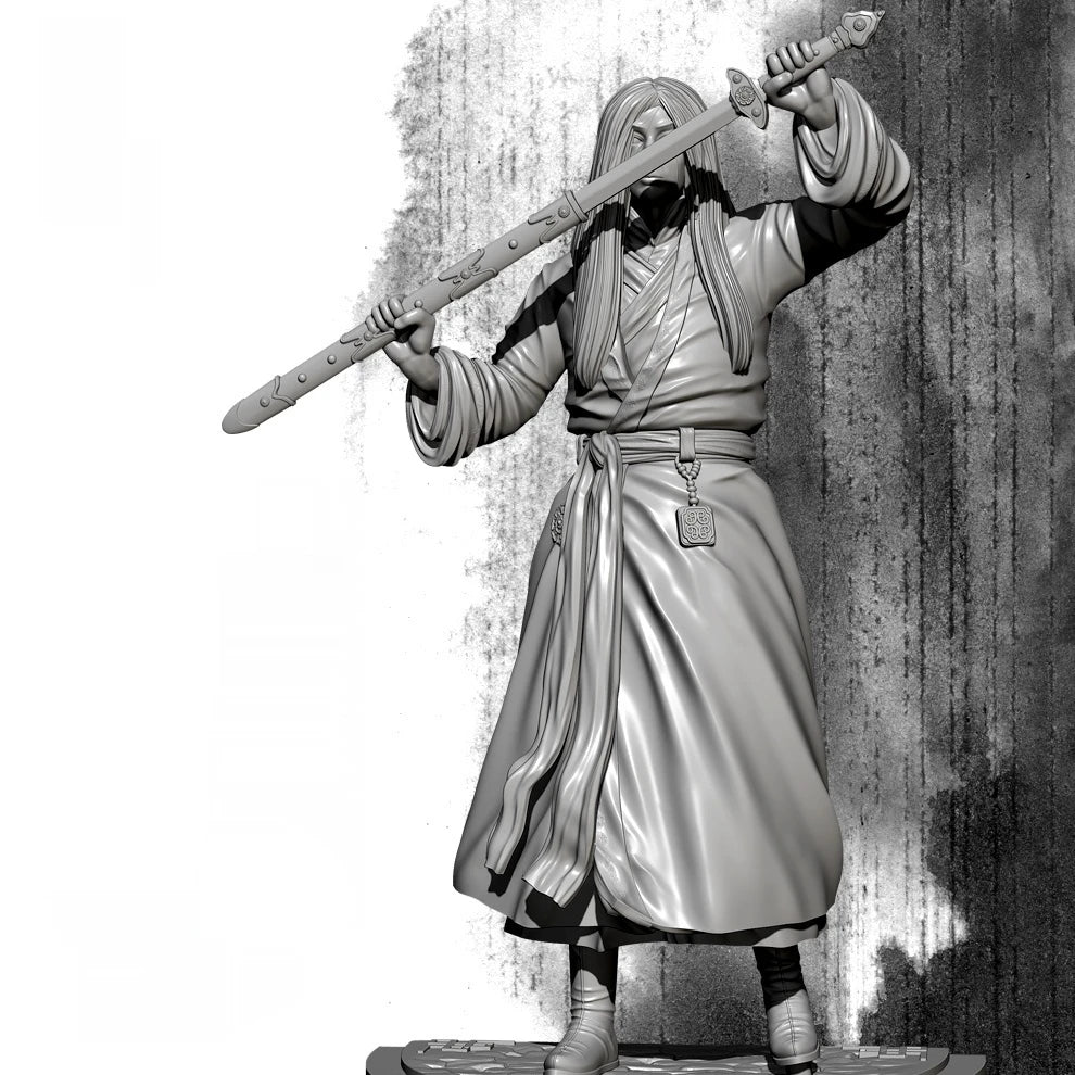 1/32 Jianghu Swordsman, Resin Model Figure Kit, Fantasy Theme, Unassembled and Unpainted