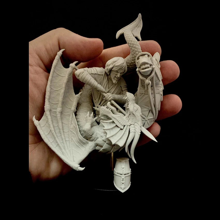 1/16 Demon with Wings, Resin Model Bust Kit, Fantasy Theme, Unassembled and Unpainted