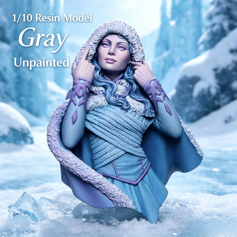 1/10 Winter Frost Warrior, Resin Model Figure Kit, Fantasy Theme, Unassembled and Unpainted