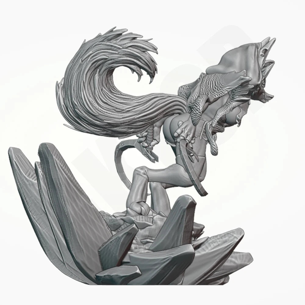 1/24 Wolf Warrior, Resin Model Figure Kit, Fantasy Theme, Unassembled and Unpainted