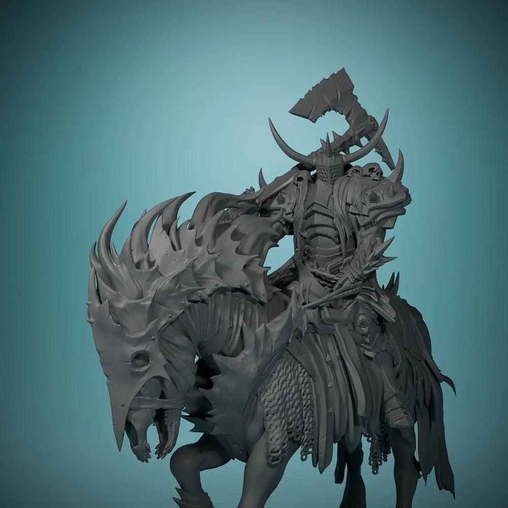 80mm Death Knight, Resin Model Figure Kit, Fantasy Theme, Unassembled and Unpainted