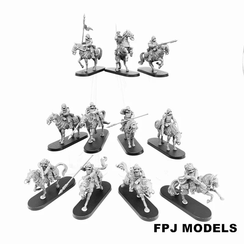 28mm Napoleonic Guard Cavalry, 16 Figures, Resin Model Figure Kit, Unassembled and Unpainted