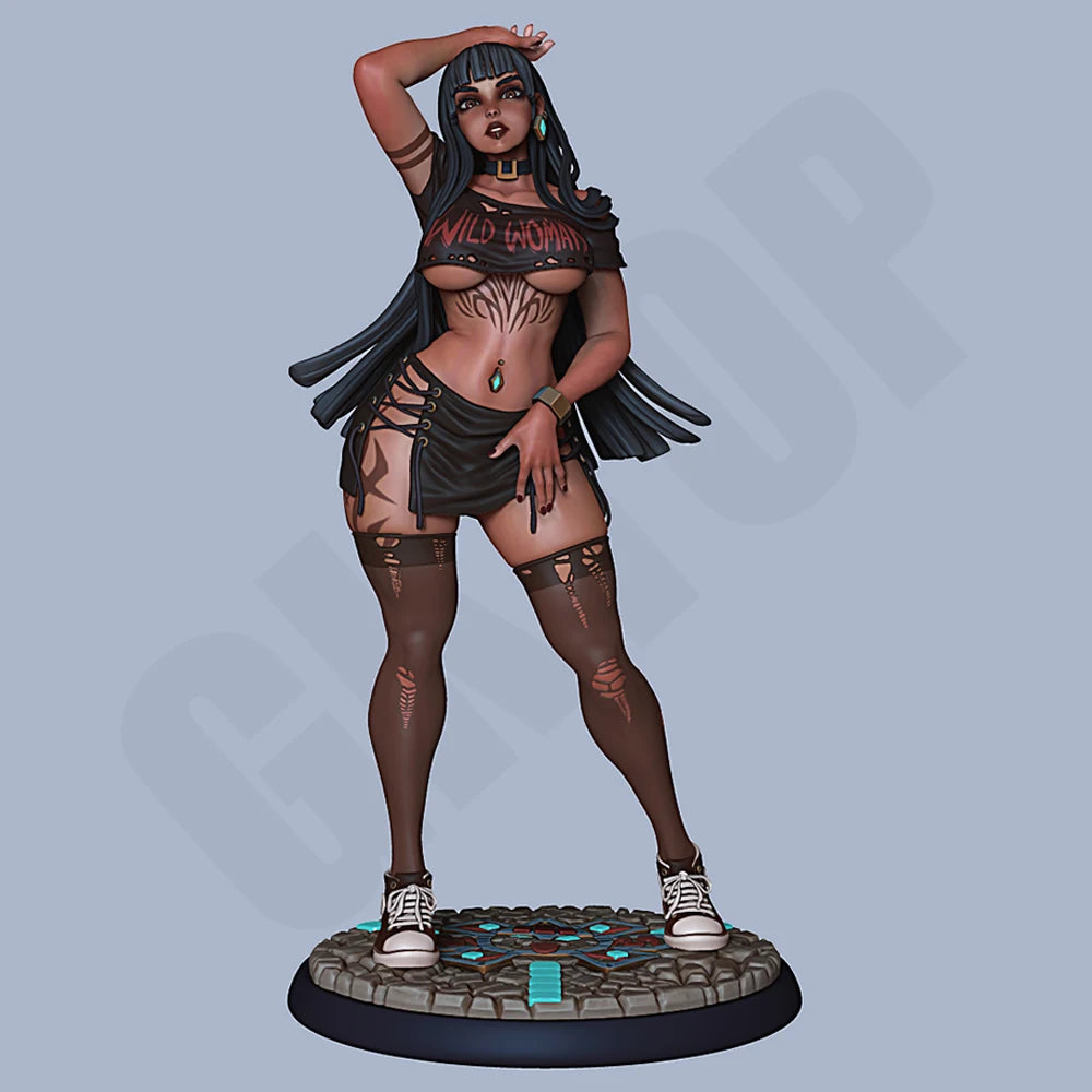 1/24 Night Stalker, 2 Figures, Resin Model Figure Kit, Fantasy Theme, Unassembled and Unpainted