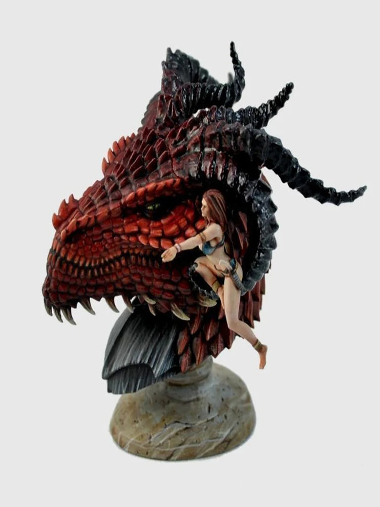 1/32 Dragon Rider, 2 Figures, Resin Model Diorama Kit, Fantasy Theme, Unassembled and Unpainted