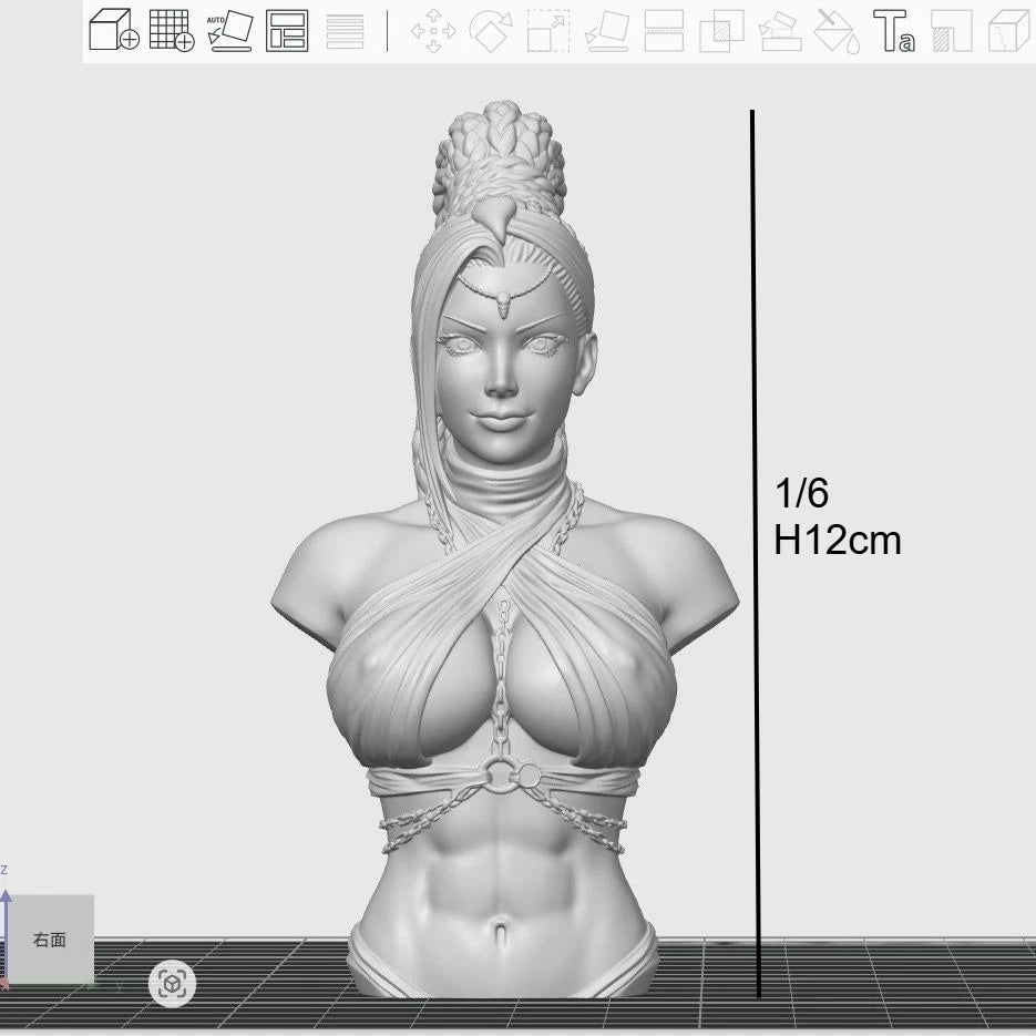 1/6 Empress Tathlock, Resin Model Bust Kit, Fantasy Theme, Unassembled and Unpainted