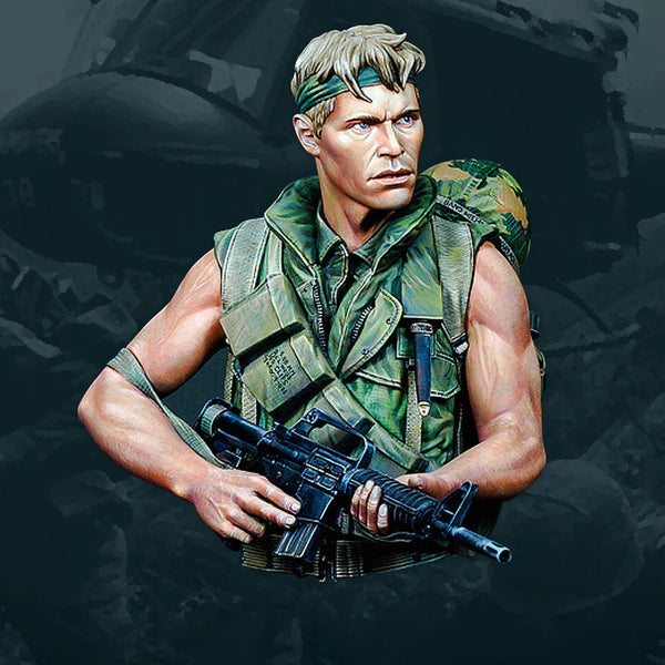 1/10 Vietnam War American Soldier, Resin Model Figure Kit, Unassembled and Unpainted
