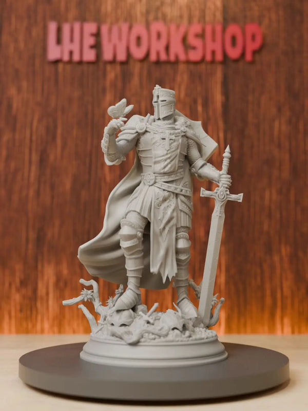 28mm Medieval Crusader Knight, Resin Model Figure Kit, Unassembled and Unpainted