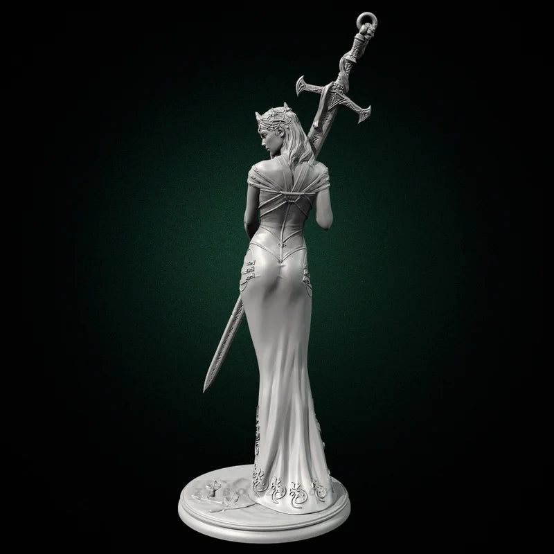 125mm Princess Warrior, Resin Model Figure Kit, Fantasy Theme, Unassembled and Unpainted