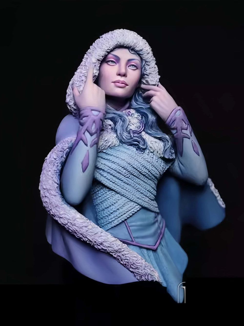 1/10 Snow Girl, Resin Model Bust Kit, Fantasy Theme, Unassembled and Unpainted