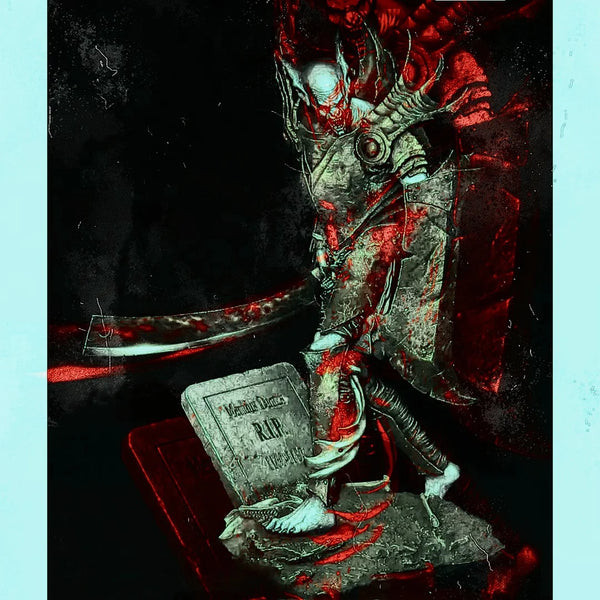1/24 Horned Demon Reading Grimoire, Resin Model Figure Kit, Fantasy Theme, Unassembled and Unpainted