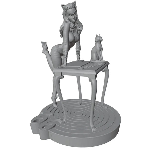 1/24 Cat-Girl, Resin Model Diorama Kit, Unassembled and Unpainted