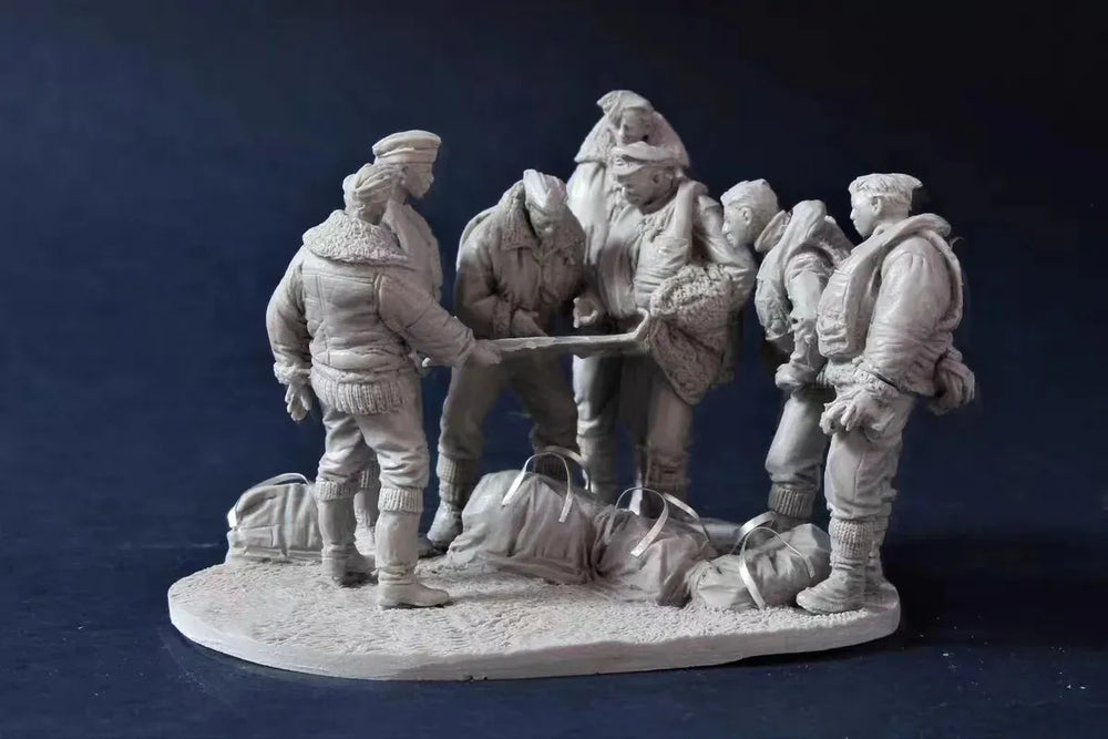 1/35 Modern Military Checkpoint, 7 Figures, Resin Model Figure Kit, Unassembled and Unpainted