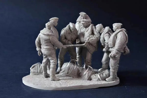 1/35 Modern Military Checkpoint, 7 Figures, Resin Model Figure Kit, Unassembled and Unpainted