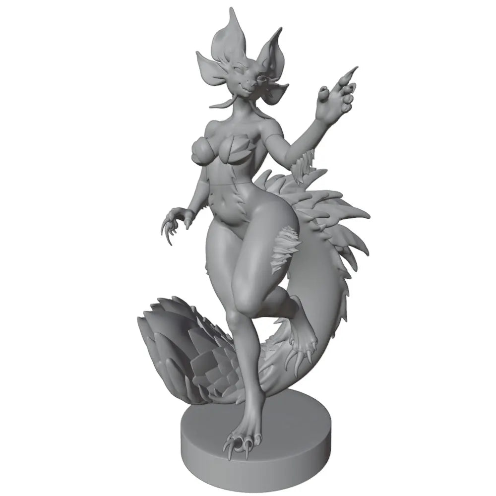 75mm Winged Demon with Spiral Horns, Resin Model Figure Kit, Fantasy Theme, Unassembled and Unpainted
