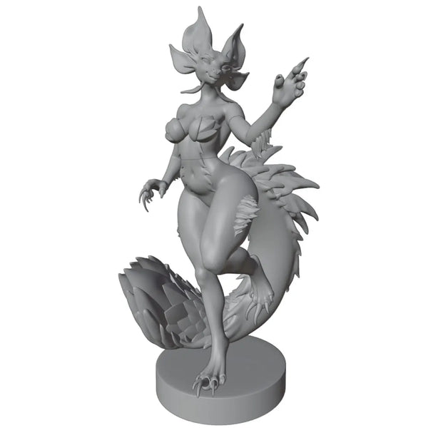 75mm Winged Demon with Spiral Horns, Resin Model Figure Kit, Fantasy Theme, Unassembled and Unpainted