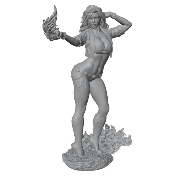 75mm Winged Sorceress, Resin Model Figure Kit, Fantasy Theme, Unassembled and Unpainted