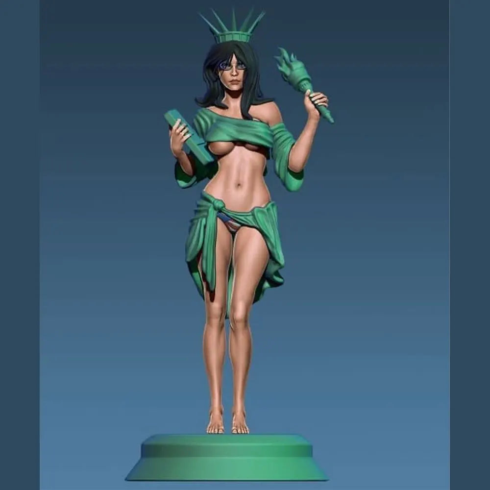 1/24 Sorceress with Spiked Crown and Arm Wraps, Resin Model Figure Kit, Unassembled and Unpainted