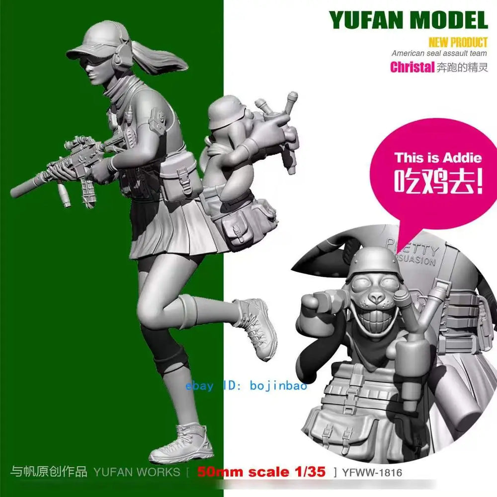 1/35 Female Fantasy Warriors, 2 Figures, Resin Model Figure Kit, Fantasy Theme, Unassembled and Unpainted