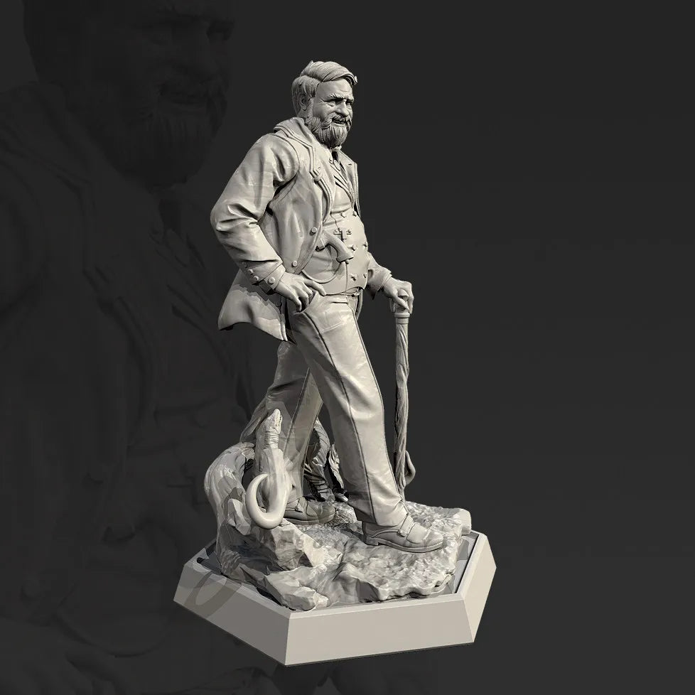 50mm WWII Uniformed Infantryman, Resin Model Figure Kit, Unassembled and Unpainted
