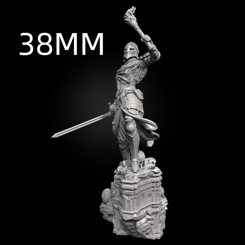 75mm Female Knight Commander, Resin Model Figure Kit, Fantasy Theme, Unassembled and Unpainted