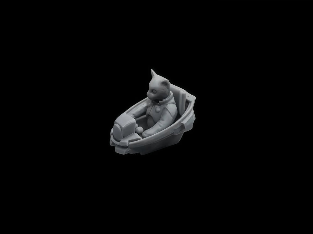 1/20 Cat Driver, Resin Model Figure Kit, Wildlife Theme, Unassembled and Unpainted