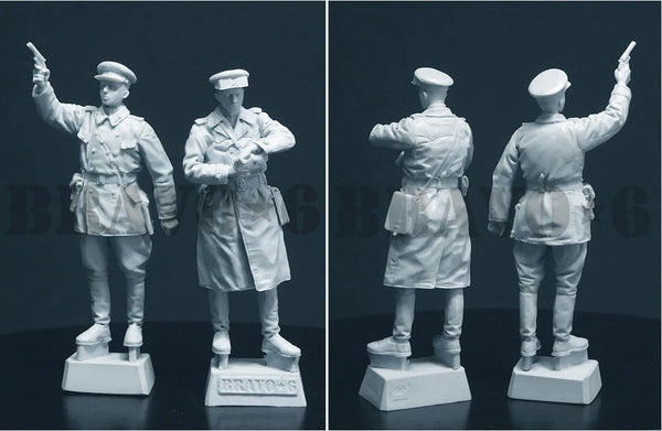 1/35 WWI German Officers Gesturing Orders, 4 Figures, Resin Model Figure Kit, Unassembled and Unpainted