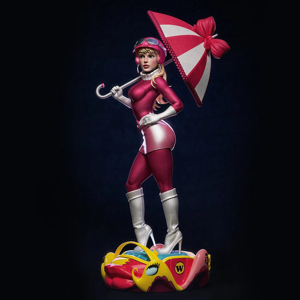 Pinup Beauty with Umbrella, Resin Model Figure Kit, Unassembled and Unpainted