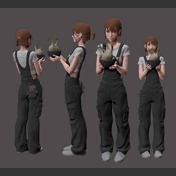 1/12 Modern Woman Botanical Garden, Resin Model Figure Kit, Unassembled and Unpainted