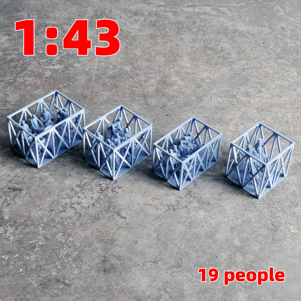 1/35 Modern Civilian Workers, 12 Figures, Resin Model Figure Kit, Unassembled and Unpainted