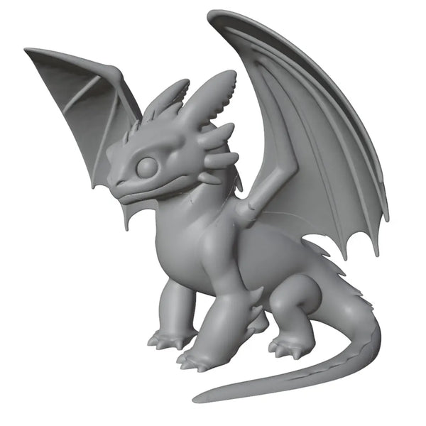 75mm Dragon with Spiraling Horns, Resin Model Figure Kit, Fantasy Theme, Unassembled and Unpainted