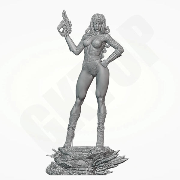 1/24 Female Assassin, Resin Model Figure Kit, Sci-Fi Theme, Unassembled and Unpainted