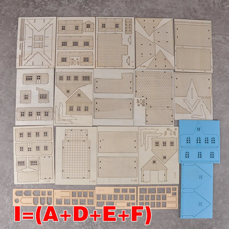 1/72 Eastern European Village Buildings, Resin Model Diorama Kit, Historical Theme, Unassembled and Unpainted