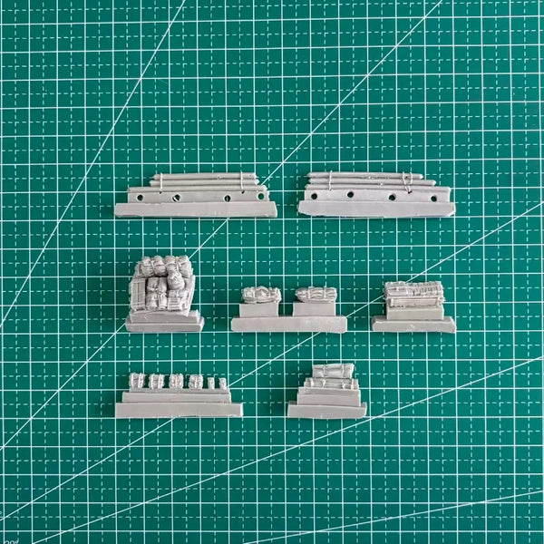 1/72 WWII M4A3 Sherman 105mm HVSS Accessories, Resin Model Accessory Kit, Unpainted