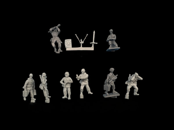 1/72 WWII Infantry Squad, 8 Figures, Resin Model Figure Kit, Unassembled and Unpainted