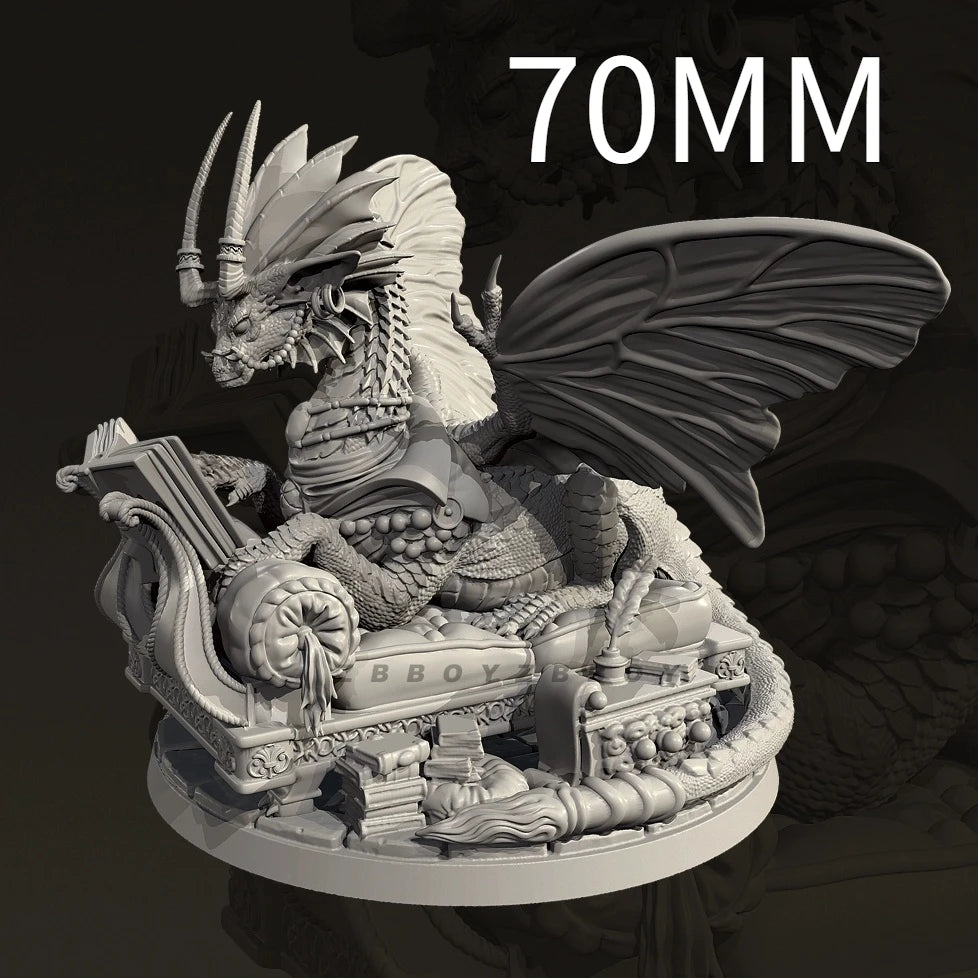 90mm Dragon, Resin Model Figure Kit, Fantasy Theme, Unassembled and Unpainted