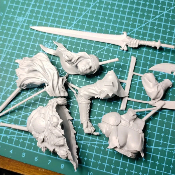 1/10 Female Pirate Warrior, Resin Model Figure Kit, Fantasy Theme, Unassembled and Unpainted