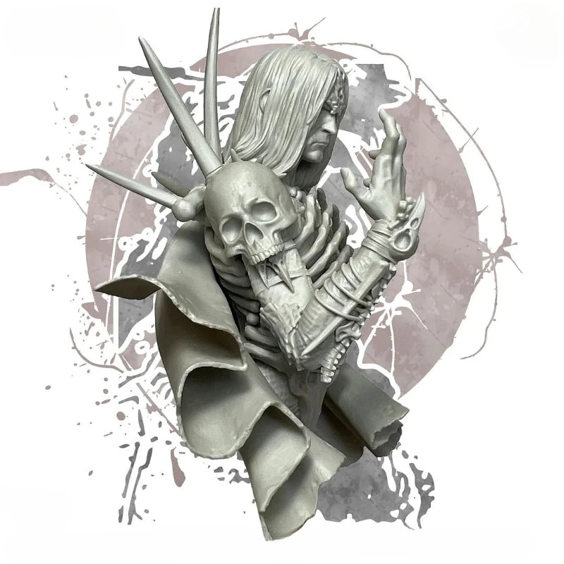 1/12 Dark Fantasy Death Skeleton Warrior, Resin Model Bust Kit, Fantasy Theme, Unassembled and Unpainted