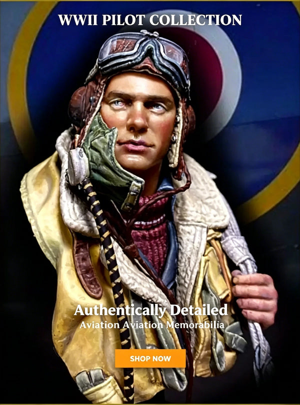 1/10 WWII Fighter Pilot, Resin Model Figure Kit, Unassembled and Unpainted