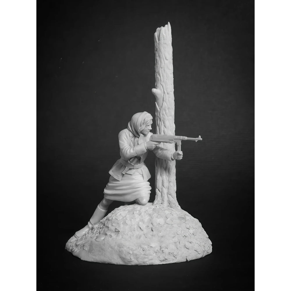 54mm Modern Female Tactical Soldier, Resin Model Figure Kit, Unassembled and Unpainted