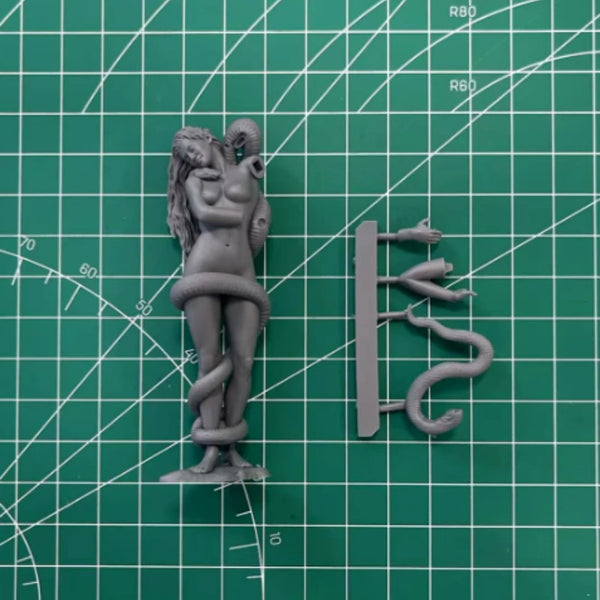 80mm Medusa Lamia Hybrid, Resin Model Figure Kit, Mythology Theme, Unassembled and Unpainted