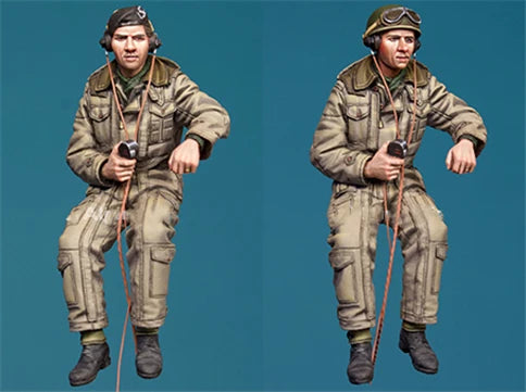 1/35 WWII Soviet Submachine Gunners, 2 Figures, Resin Model Figure Kit, Unassembled and Unpainted